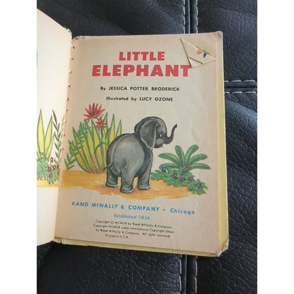 A Rand McNally Junior Elf Book Little Elephant Kids Hardcover 1959 First Edition - Picture 8 of 11